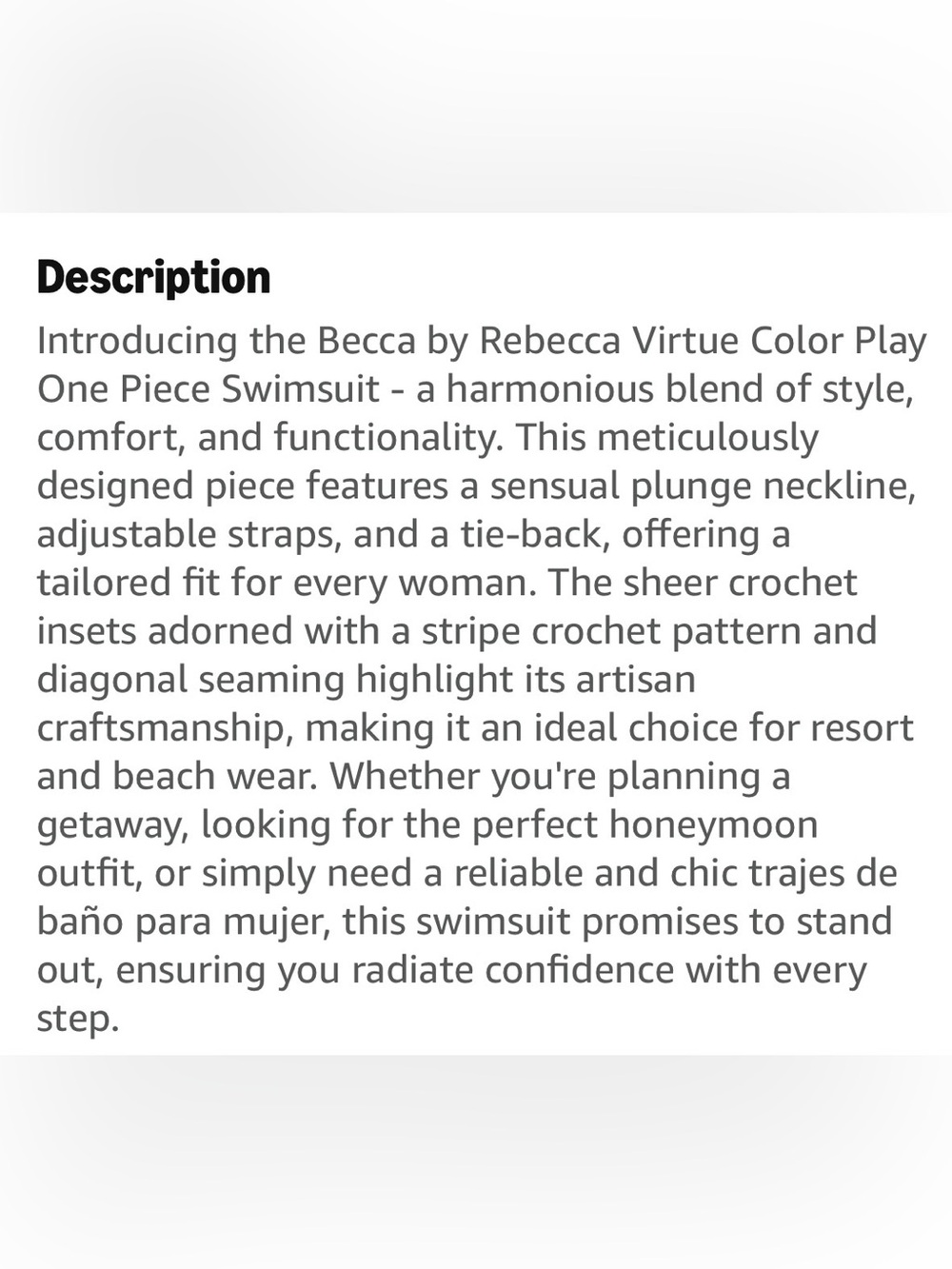 BECCA Color Play One Piece Swimsuit Bathing Suit - Picture 4 of 4